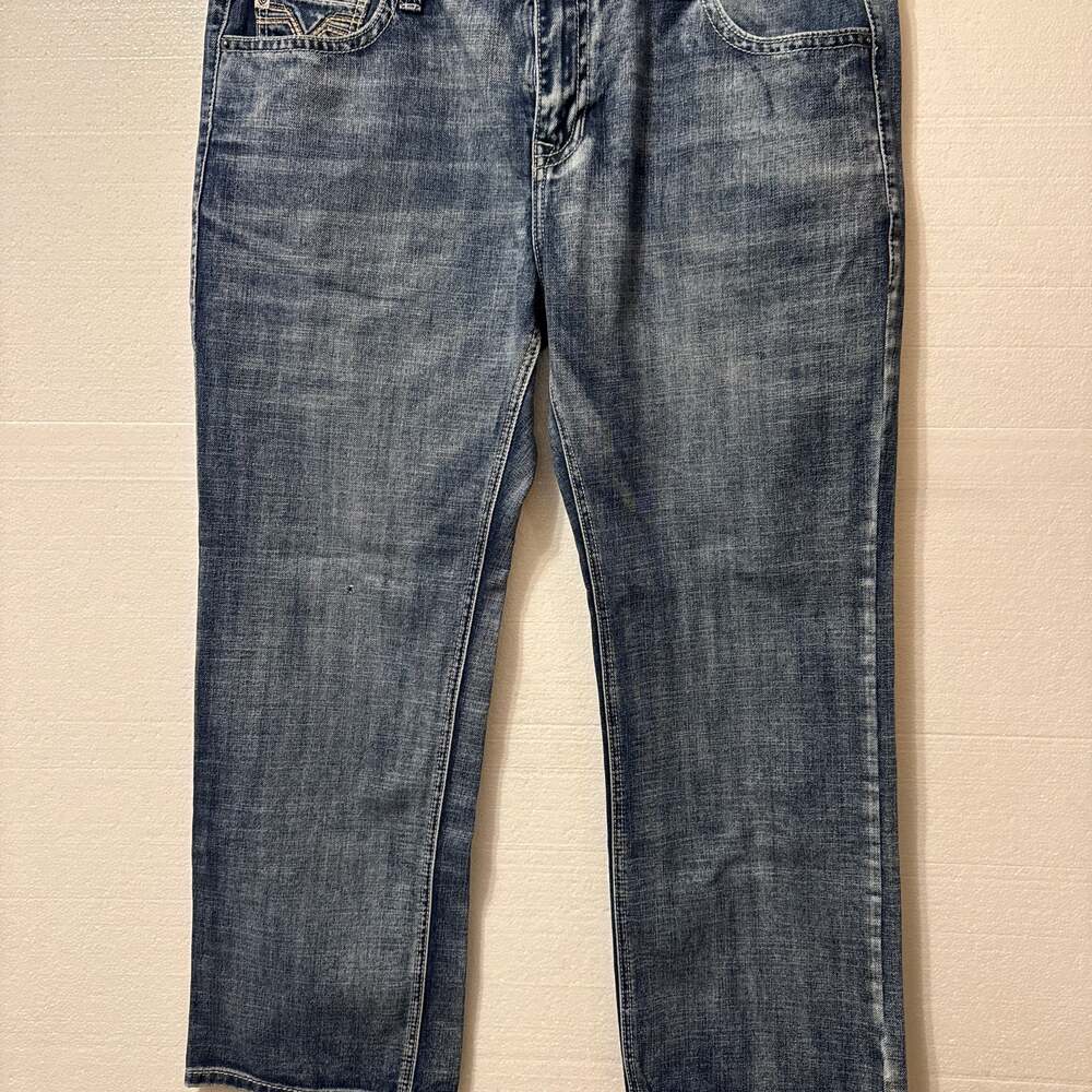 Rock & Roll Denim Men's Double Barrel Relaxed Fit Straight Leg Jeans Boot 40x32